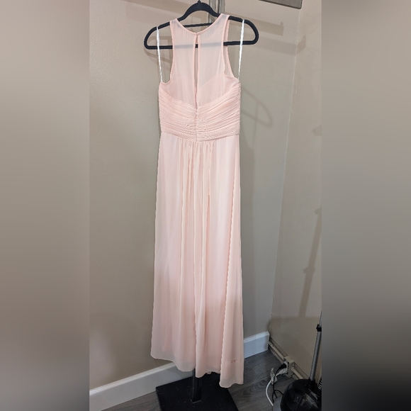 Elegant Blush Pink Chiffon Gown - Picture 2 of 3